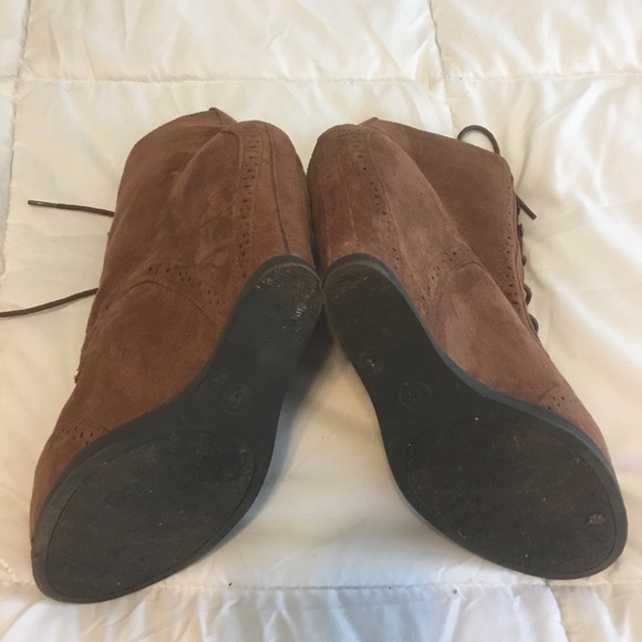 Lace up wedge booties - Picture 4 of 5